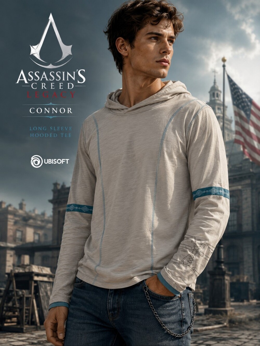 Ubisoft - Assassin`s Creed Legacy Connor Replica Long Sleeve Shirt Sz XL NWOT